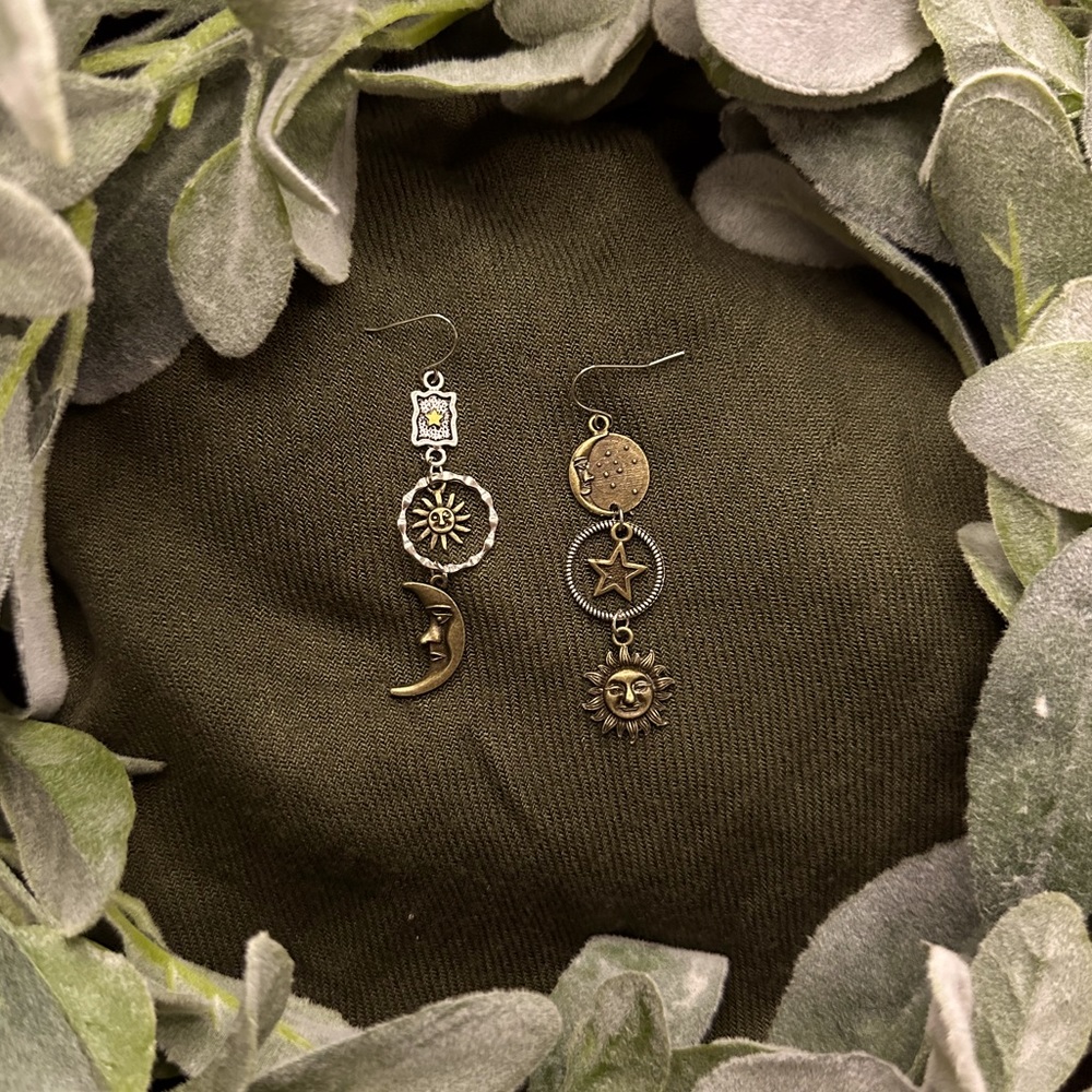 Beautifully unique unmatched earrings